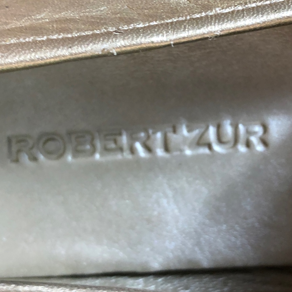 Robert Zur Checker Style Metallic Driving Loafer in True Silver and True Gold - Picture 8 of 10